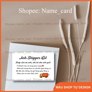 Tem dán cảm ơn anh shipper, decal nhãn dán