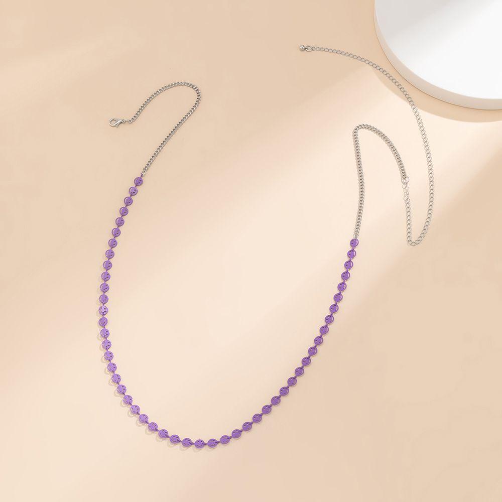 IVORY Dây Xích Đeo Hông Gắn Mặt Cười Màu Sắc Phản Quang Thời Trang Mặc Bikini