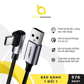Cáp Sạc và Truyền Dữ Liệu Nhanh Type-C Chữ L UGREEN US284 - Hàng Chính Hãng
