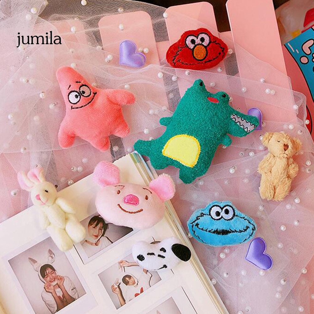 JULA Cartoon Mini Patrick Pikachu Duck Plush Doll Brooch Pin Shirt Bag Badge Decor