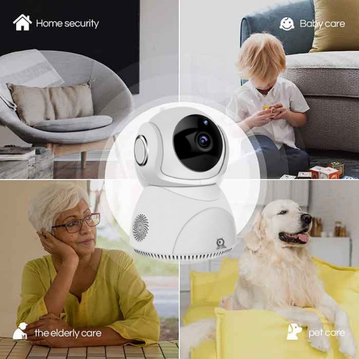 CAMERA Wifi 5.0Mpx V380Pro Q8 Chính Hãng Xoay 360° - Đàm Thoại 2 Chiều, Xoay Theo Chuyển Động, Nhận Diện Khuôn Mặt