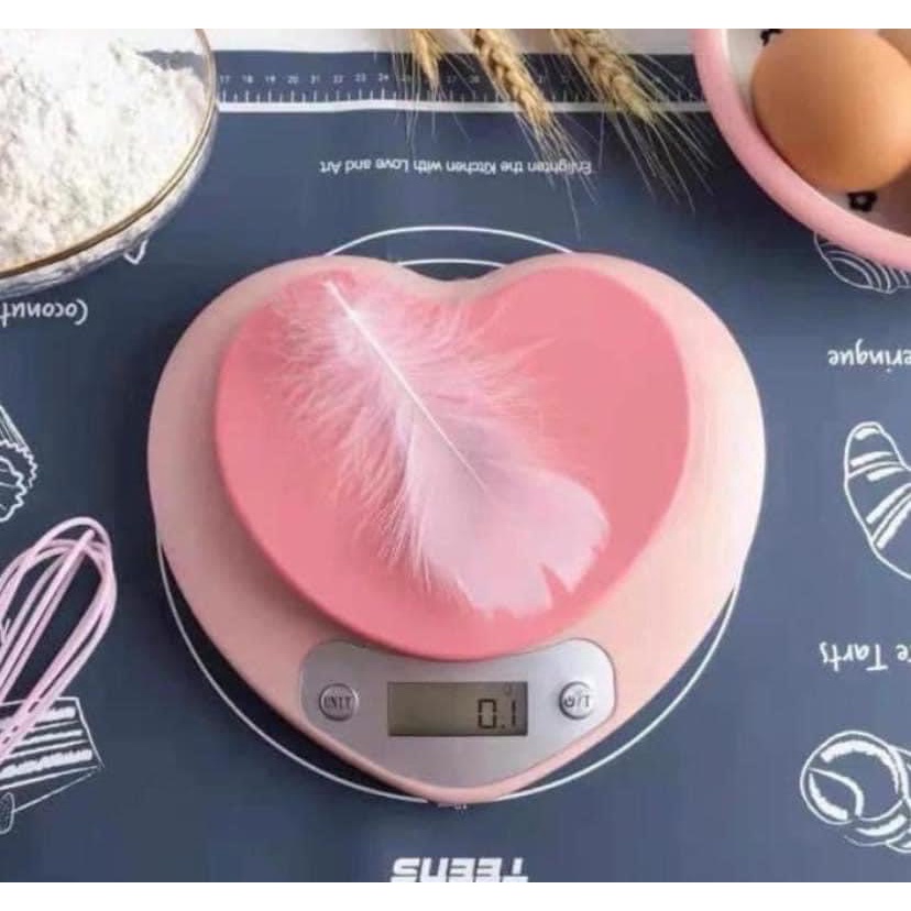 Cân tiểu ly trái tim hồng Cân điện tử hot hít