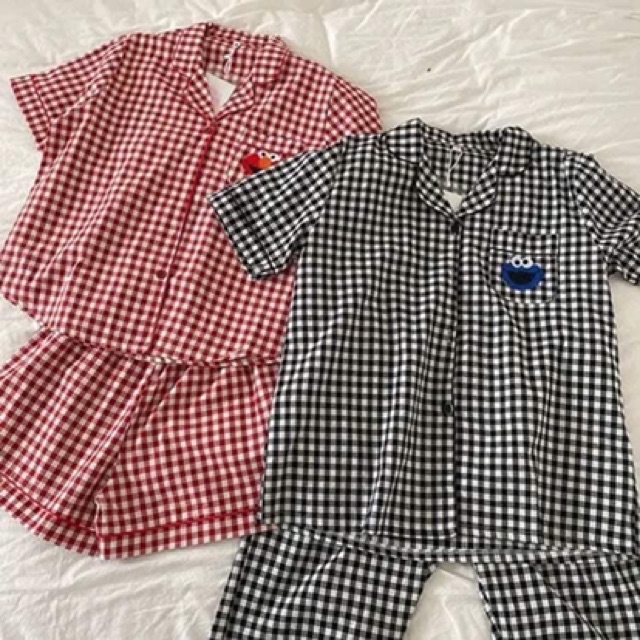 Đồ bộ pijama seasame / bộ đồ ngủ caro