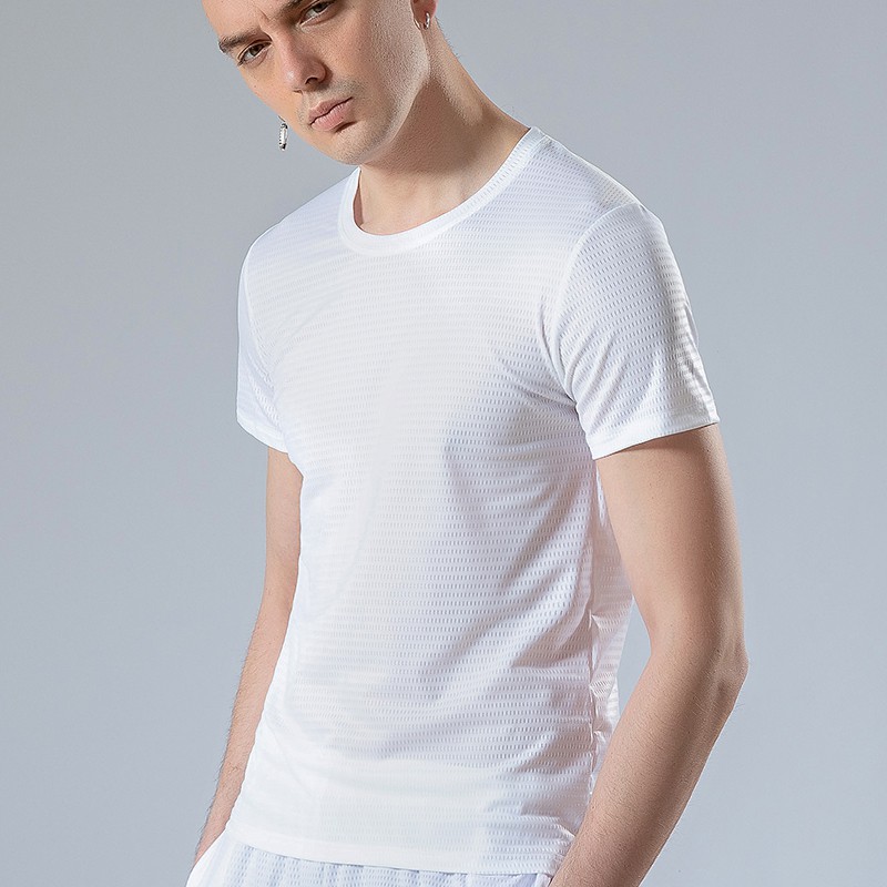 [KHÔNG XỊN, HOÀN TIỀN] Áo thun nam,ngắn tay, cổ tròn, lụa lưới thông hơi thoáng khí, áo lót nam thể thao, áo tập Gym | BigBuy360 - bigbuy360.vn