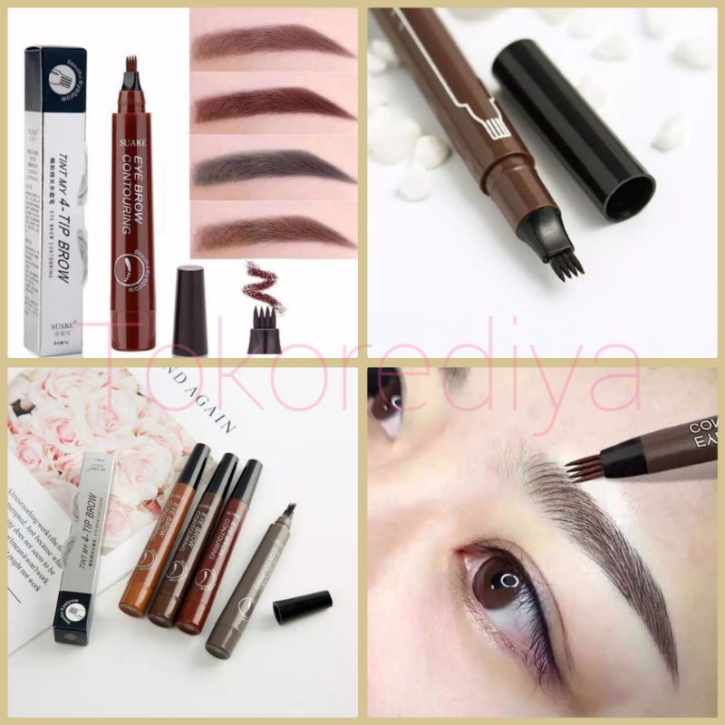 (hàng Mới Về) Bút Kẻ Lông Mày Suake Đầu 4 Răng Tạo Khối | BigBuy360 - bigbuy360.vn