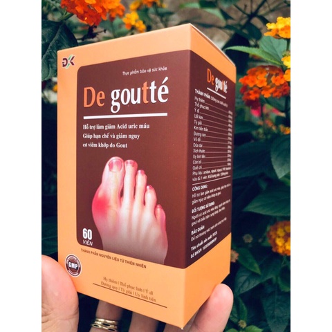 Viên Uống  De Goutte - Hỗ trợ giảm Acid Uric máu,giúp hạn chế và giảm nguy viêm khớp do guot