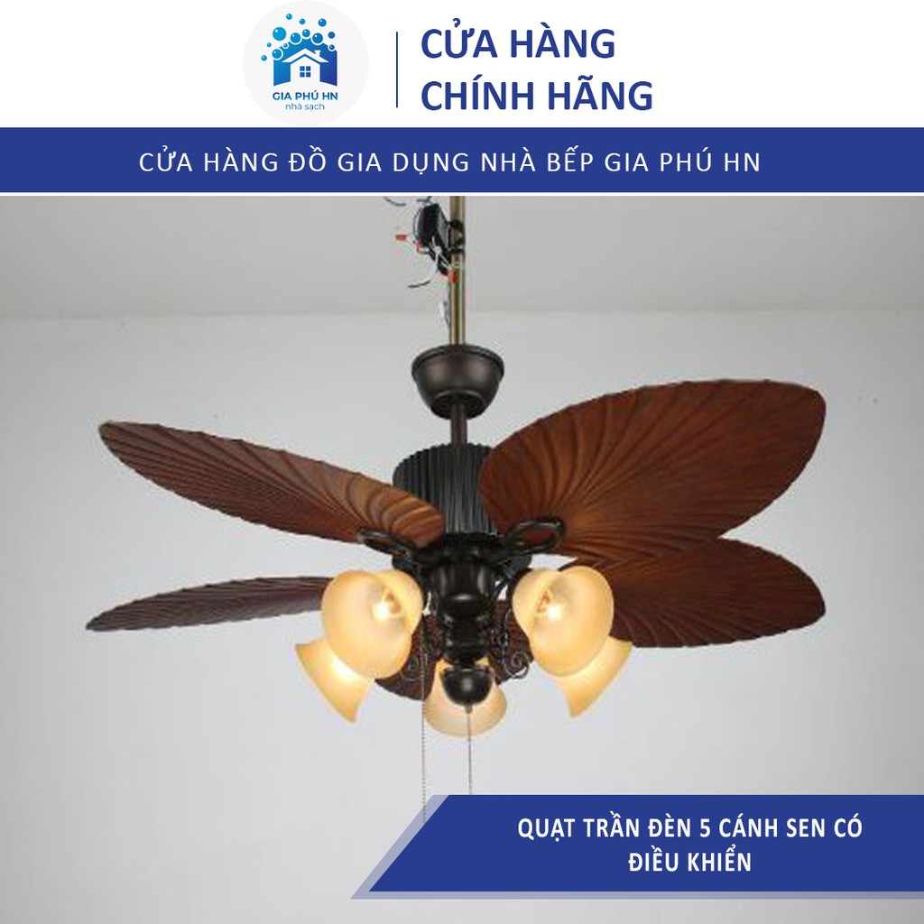 QUẠT TRẦN ĐÈN CÁNH SEN 52KSA-251