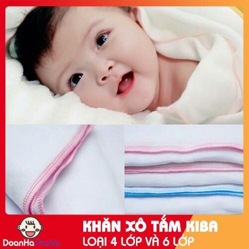 Khăn Xô Tắm Kiba Siêu Mềm Cho Bé Loại 4 lớp và 6 lớp