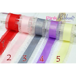 Ruy băng cao cấp viền voan dún 38mm