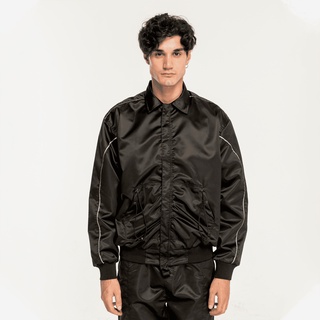 Áo khoác dù Unisex FOMO DRAWSTRING JACKET (Black)