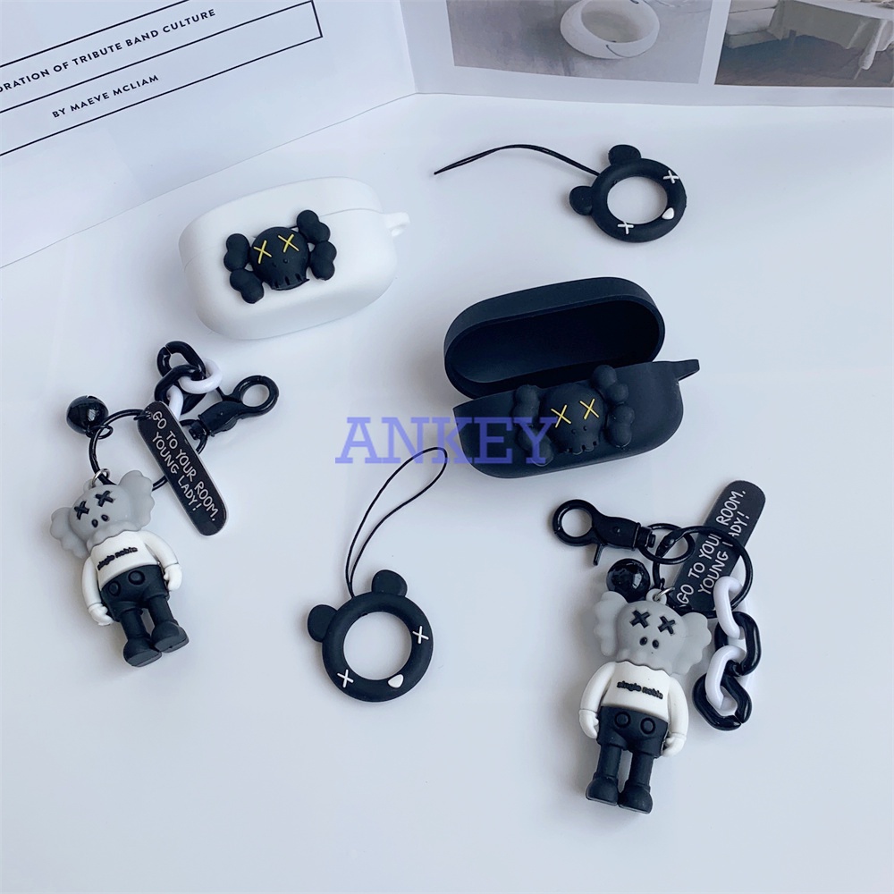 Sony WF-1000XM4 WF-1000XM3 Linkbuuds S LS900N L900 C500 SP800N XB700Vỏ Bảo Vệ Hộp Sạc Tai Nghe 3D Kaws Bằng Silicon Cho