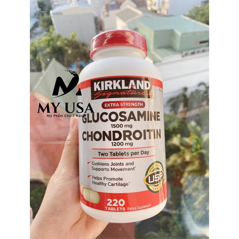 Viên uống bổ khớp❤️ Viên uống Glucosamine 1500mg & chondroitin 1200mg 220 viên - Glucosamin Kirkland