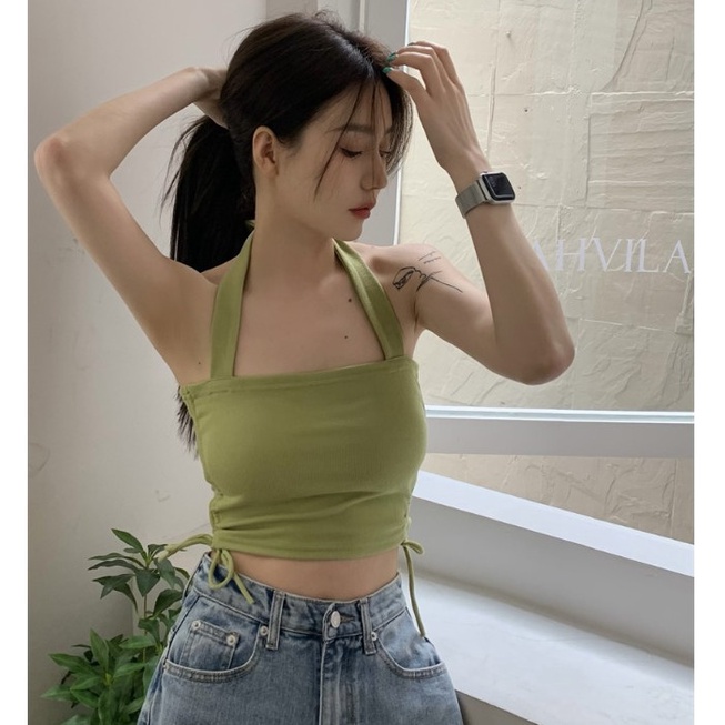 Áo Hai Dây Cột Dây Thời Trang Mùa Hè Quyến Rũ Cho Nữ