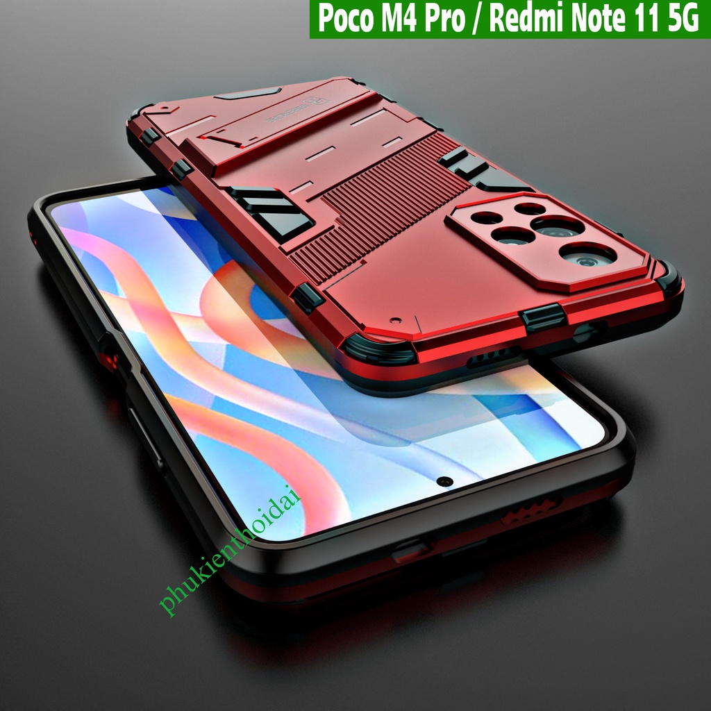 Ốp lưng Poco M4 Pro 5G Iron Man Ver 2 chống sốc giá đỡ xem phim thời trang cao cấp