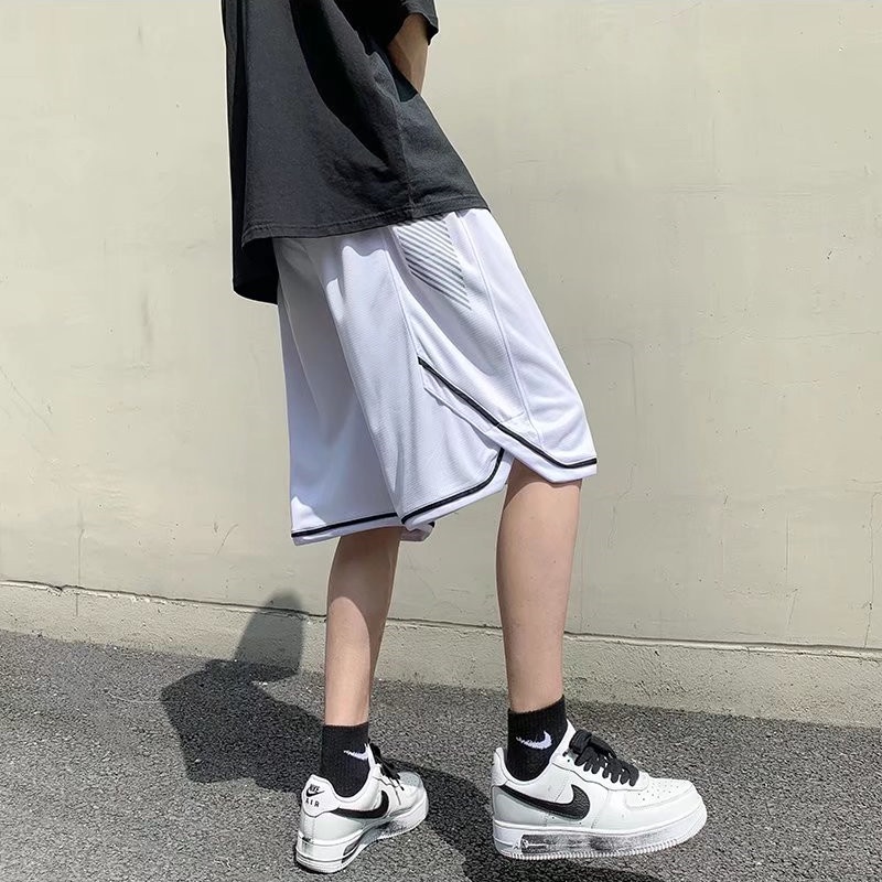 Quần Short Thể Thao Lưng Thun Ống Rộng Oversize Thời Trang Hàn Quốc Dành Cho Nam / Size M-3XL