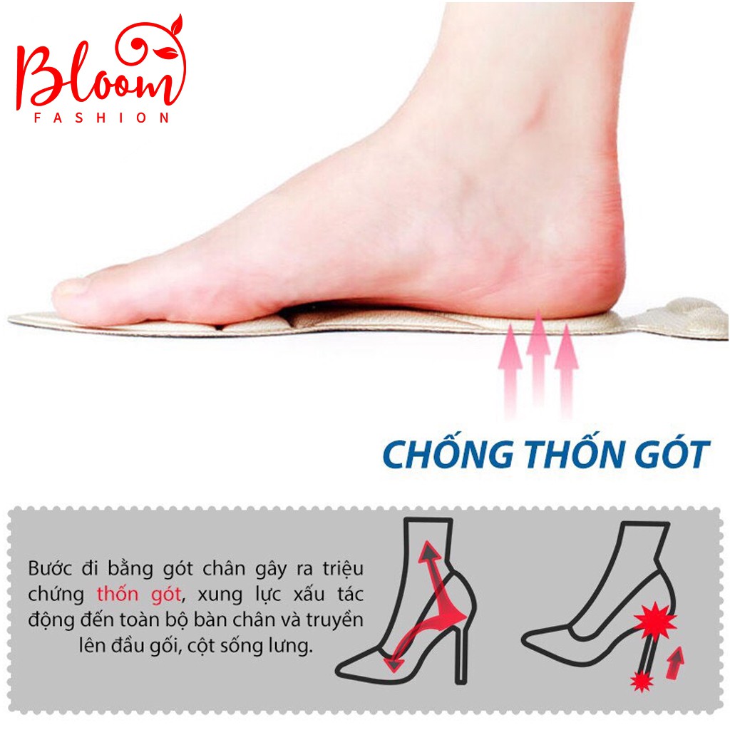 Miếng Lót Giày giảm size cho giày bị rộng, giảm áp lực lên bàn chân, Cotton 100% êm chân, thoáng khí LG06