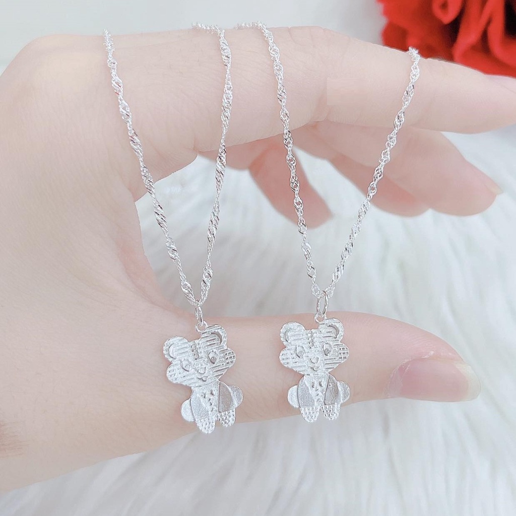 Dây chuyền bạc nữ mặt hình chú sóc đáng yêu