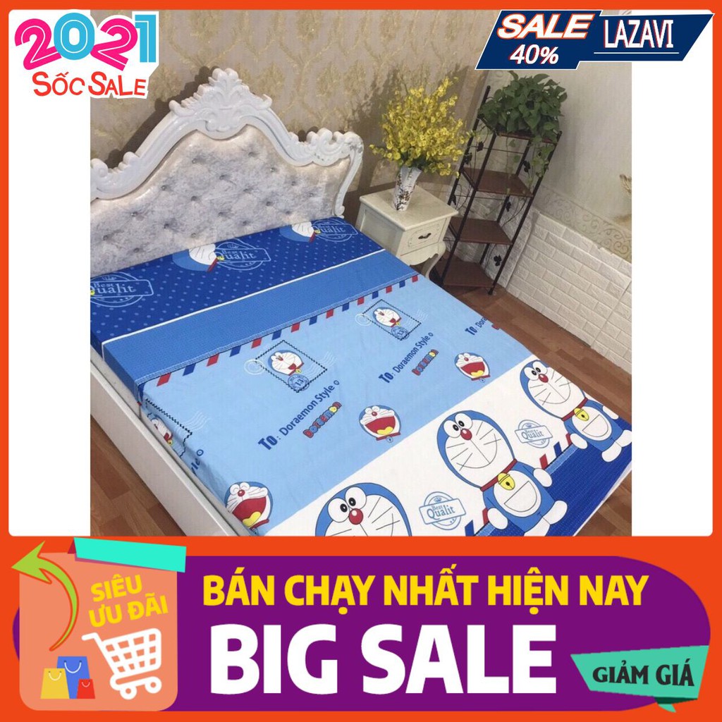 Ga chống thấm cotton,free ship,đủ kích thước,mẫu doremon mới