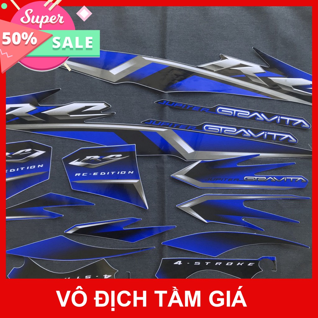 BỘ TEM DÁN XE MÁY YAMAHA JUPITER GRAVITA MÀU XANH