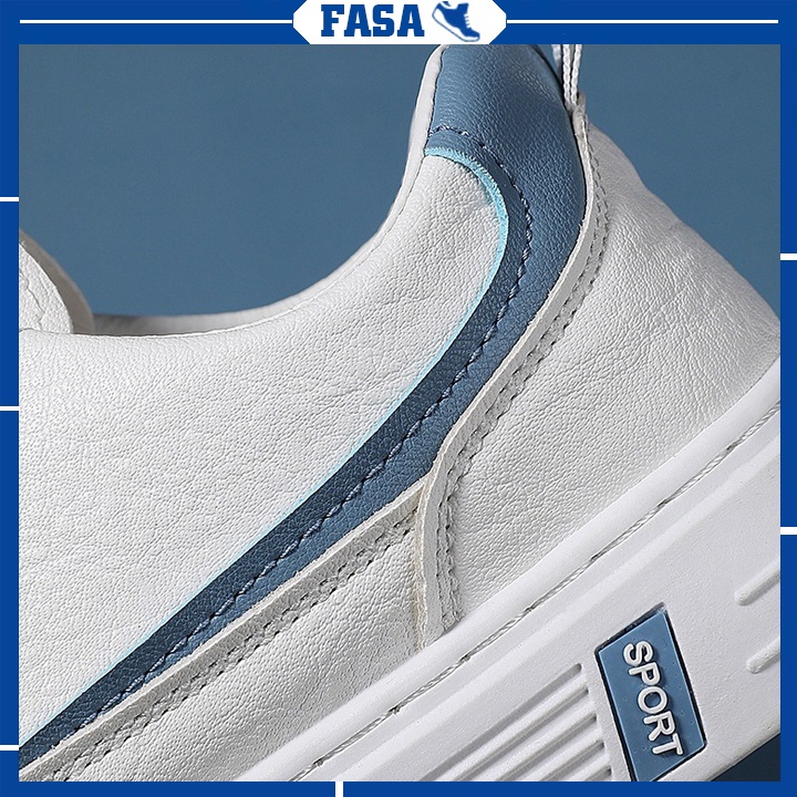Giày sneaker nam trắng tăng chiều cao chất da PU cao cấp kiểu dáng Giày thể thao trẻ trung FASA STORE