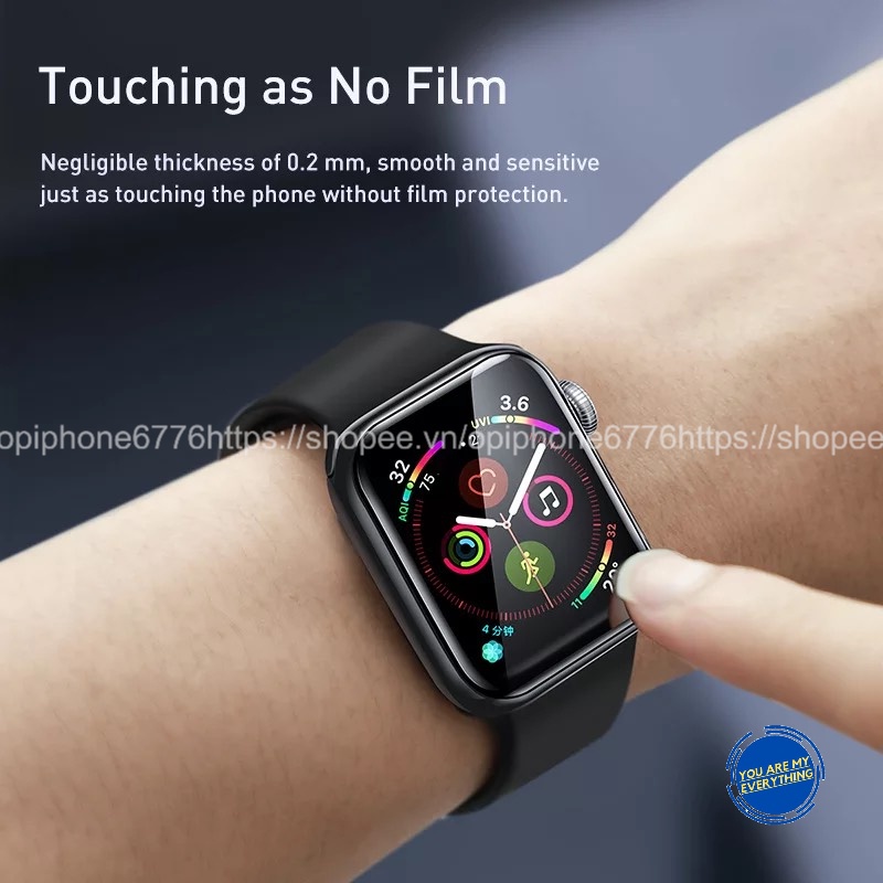 Kính cường lực 3D dán bảo vệ màn hình đồng hồ thông minh dành cho Apple Watch 38mm 42mm 40mm 44mm