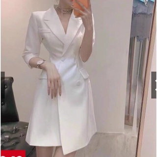 Đầm vest công sở tay lửng hàng cao cấp 2 màu có túi - Lona Dress