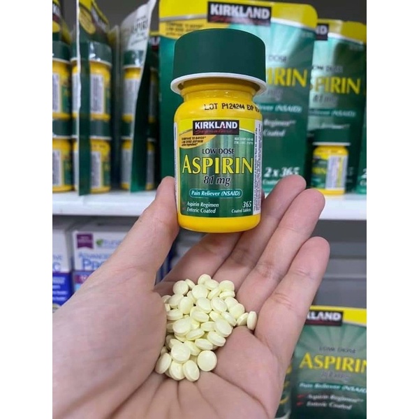 🍃 01 L.Ọ LOW DOSE ASPIRIN V.I.Ê.N G.I.Ả.M Đ.A.U MỸ 🇺🇸🇺🇸 -  #81MG #KIRKLAND SIGNATURE