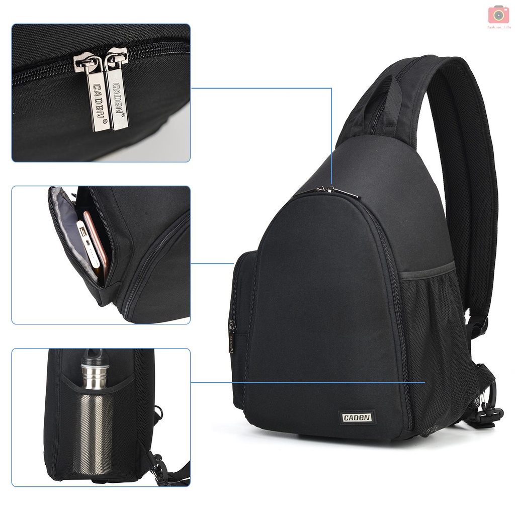 【fash】CWATCUN D17 Photography Camera Bag Backpack Double/ Single-shoulder Water-resistant DIY Customized Inner Design for DSLR/SLR Mirrorless Cameras Lenses