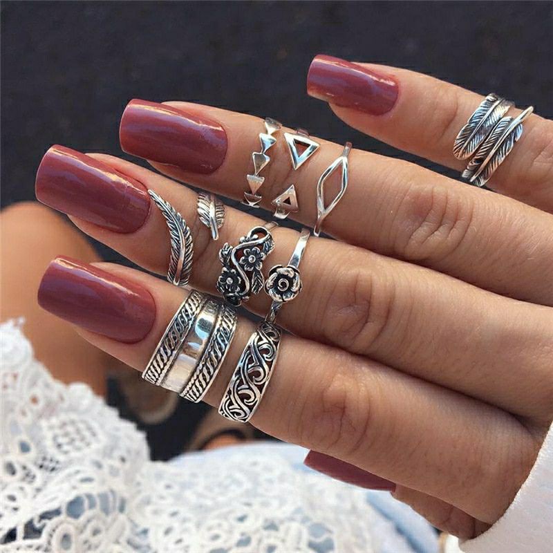 Set 9 nhẫn phong cách Boho (SNCN26)