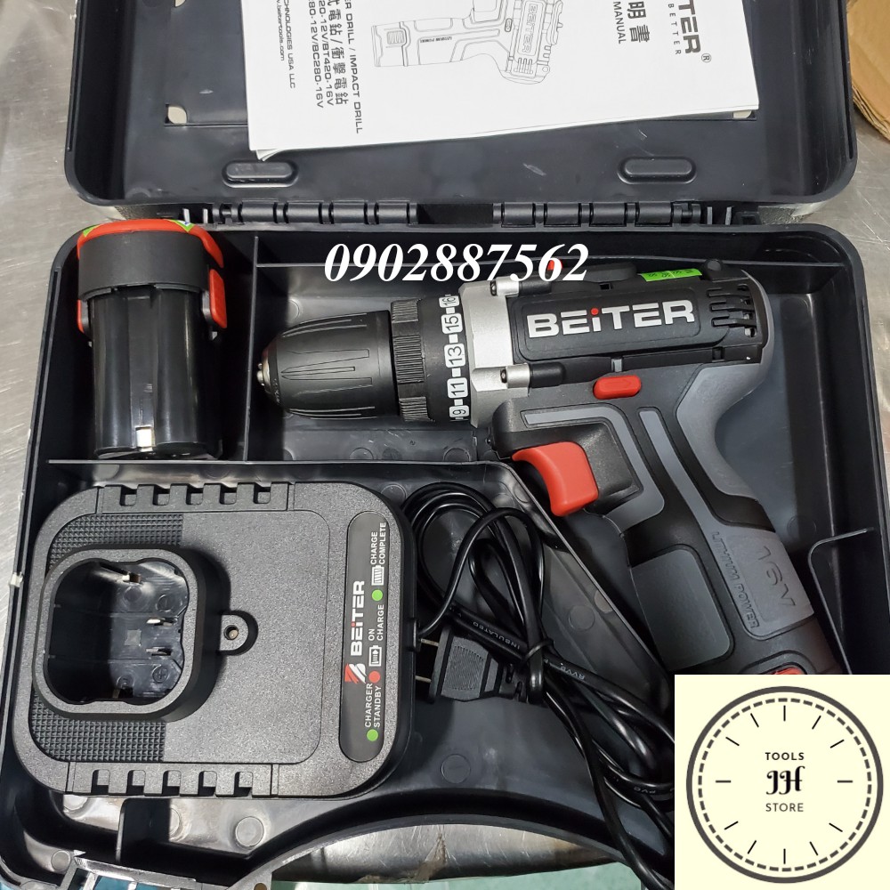 Máy Khoan Bắt Vít Dùng Pin Top 12V , 16V (Kèm 1 Pin Dự Phòng)