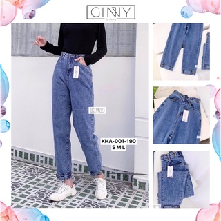 Quần Baggy Nữ Jean Hack Dáng KHA-001 | Quần Baggy Jean Cạp Cao | Vải Jean Wash Xịn | Hàng Đẹp | Ginny