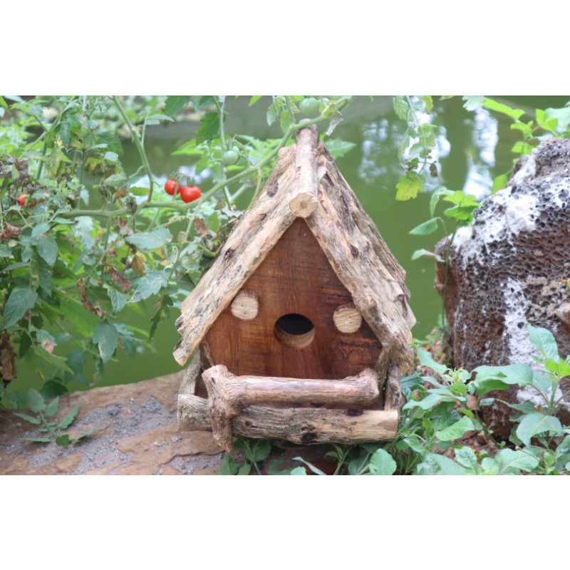 Nhà chim cắm sân vườn gỗ tự nhiên