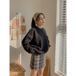 Áo Len lông thỏ trơn cổ tròn LEN81 1994CLOSET