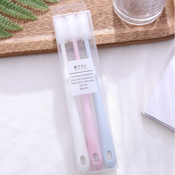 Set 3 Bàn Chải Đánh Răng Muji Xuất Khẩu Nhật (Hộp 3 Chiếc) [RẺ VÔ ĐỊCH] SX 276