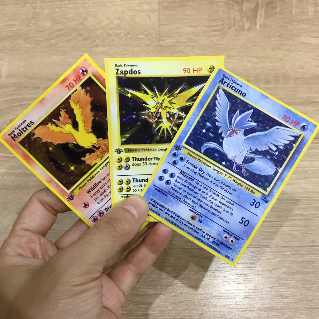 [BÀI IN] Trọn bộ 151 Thẻ bài Pokemon Gen 1 - Base Set, Fossil, Jungle