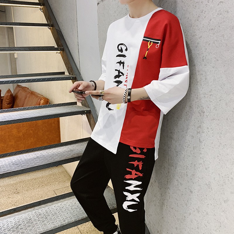 Combo 2 Bộ Quần Áo Thun Nam Tay Ngắn Quần Dài GiFanXu Sành Điệu SET NAM 9000026 B R | BigBuy360 - bigbuy360.vn