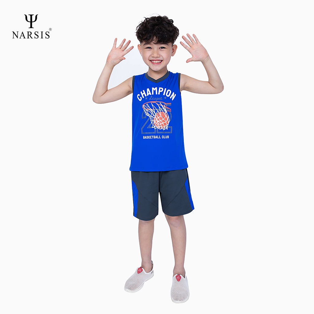 Bộ ba lỗ bé trai nhiều màu Narsis KE1026 KE1027 KE1028  chất liệu Polyester cao cấp không giữ nước cao cấp