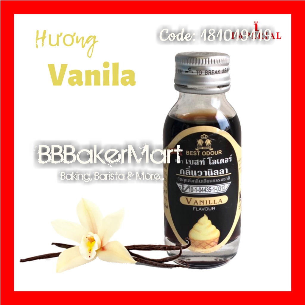 Hương mùi VANI VANILLA Best Odour Thái Lan - Chai 30ml