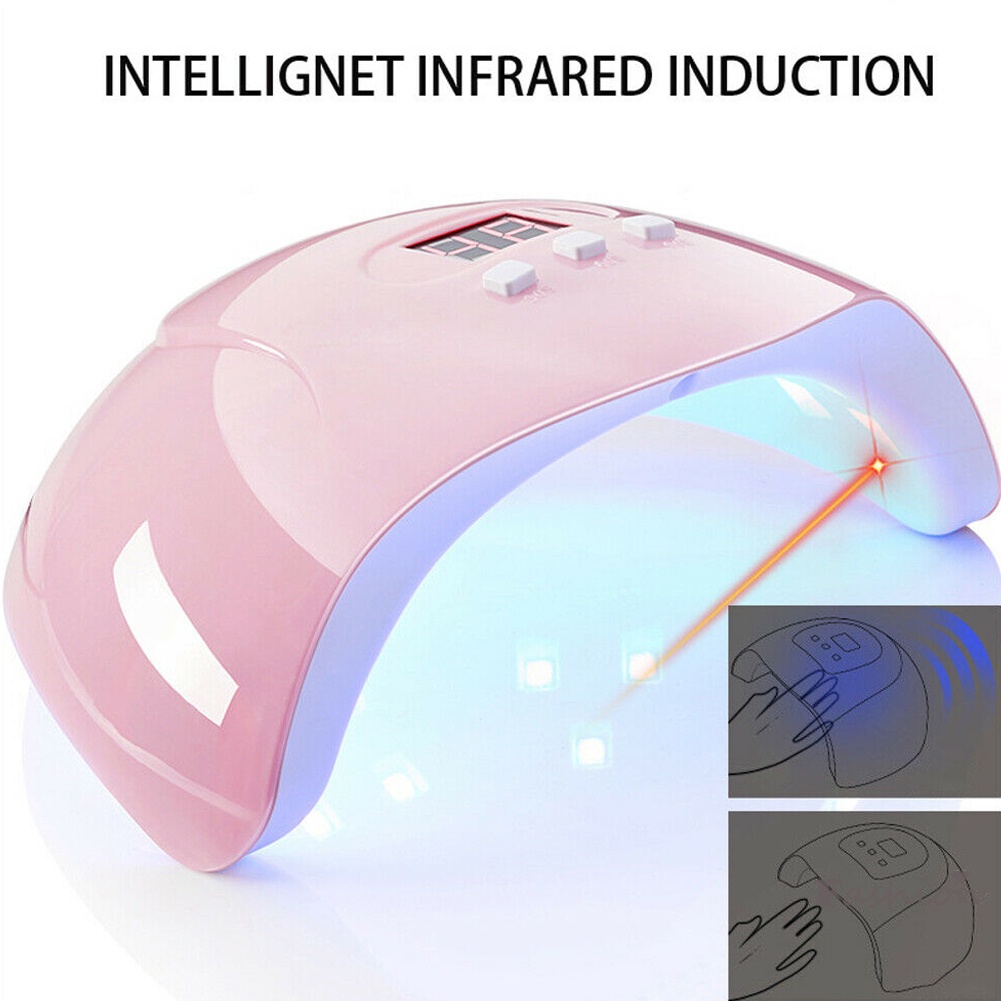 [Hàng mới về] Máy hong khô móng tay gel acrylic bằng đèn LED 54W có hẹn giờ tiện dụng để trang trí móng nghệ thuật