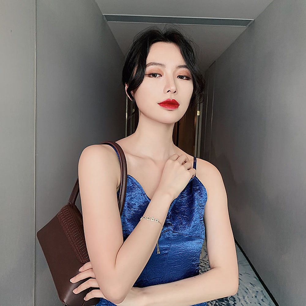 Vòng đeo tay họa tiết hoa ngôi sao thời trang thanh lịch cho nữ