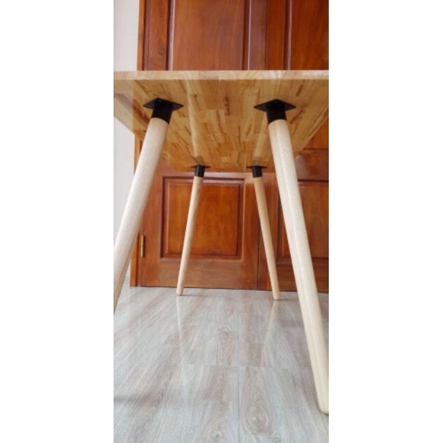 (Freeship 30k) Bàn làm việc bàn học bàn ăn chân gỗ tần bì 60×120cm