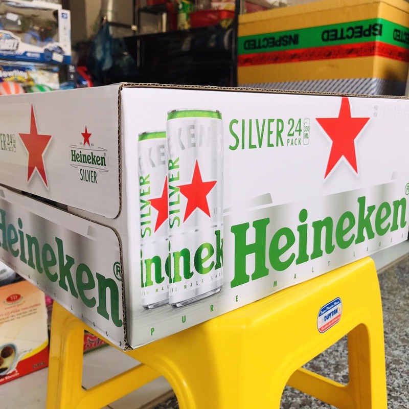 [Thùng] Lon bia Heineken Silver 330ml x 24 lon