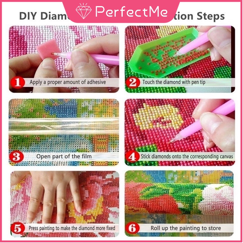 Bộ tranh đính kim cương giả 5D họa tiết tranh vẽ độc đáo tự làm dùng trang trí nhà cửa 40x30cm