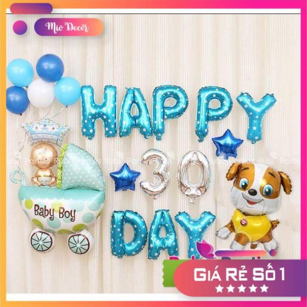 Trang trí sinh nhật cho bé🎁  TẶNG QUÀ 🎁 Set bóng đầy tháng cún con hàng chuẩn