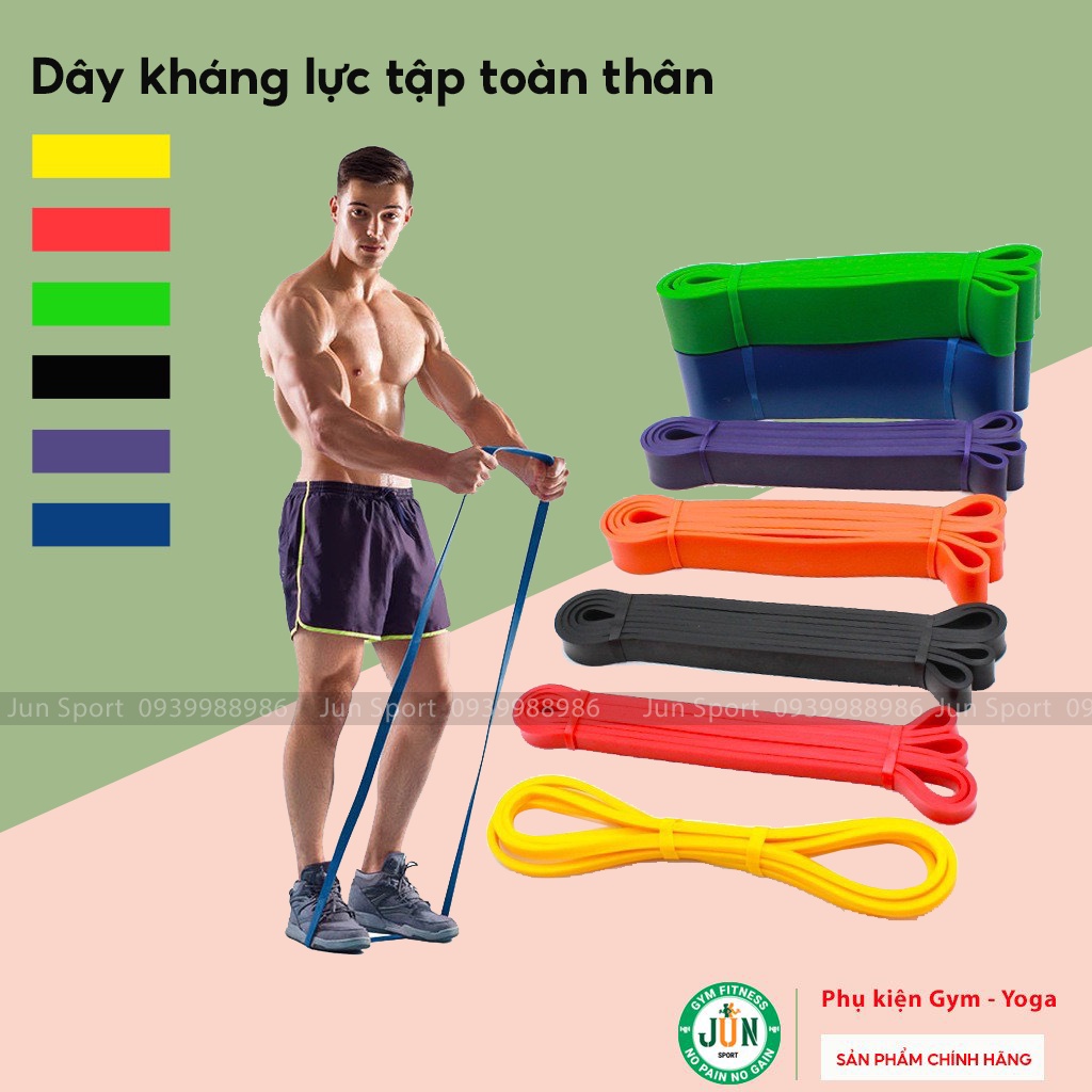 Dây Đàn Hồi Kháng Lực Toàn Thân Jun Sport size 2080 x 4,5cm