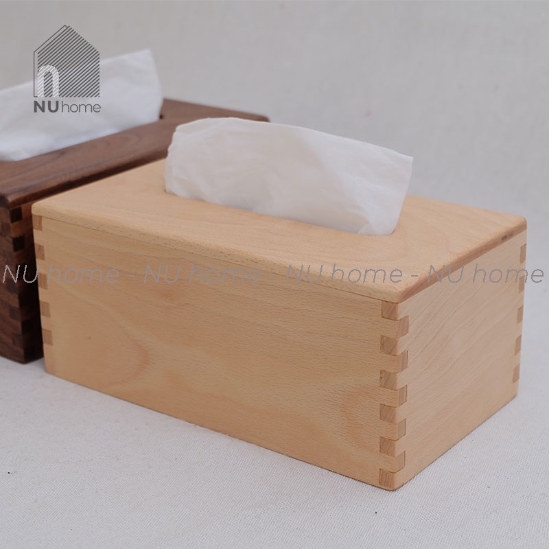 nuhome.vn | Hộp đựng giấy gỗ - Bako, hộp đựng khăn giấy bằng gỗ walnut được thiết kế đơn giản, cao cấp và tiện dụng