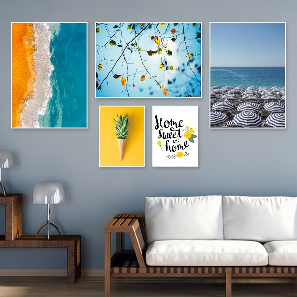 Tranh treo tường canvas Sweet Summer decor trang trí phòng khách, phòng ngủ &amp; cầu thang có khung cao cấp khổ lớn 40x60