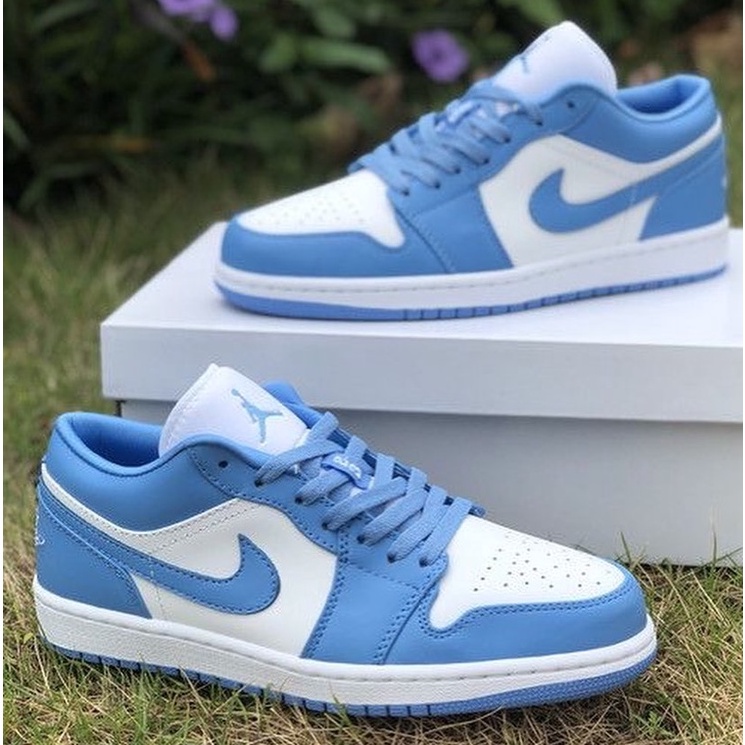 Giày Thể Thao Nam Nữ Giá Rẻ, Giày Sneaker Nike Air Jordan 1 Unc Blue Low, JD1 Xanh Dương Cổ Thấp Da Cao Cấp Thoáng Khí | WebRaoVat - webraovat.net.vn