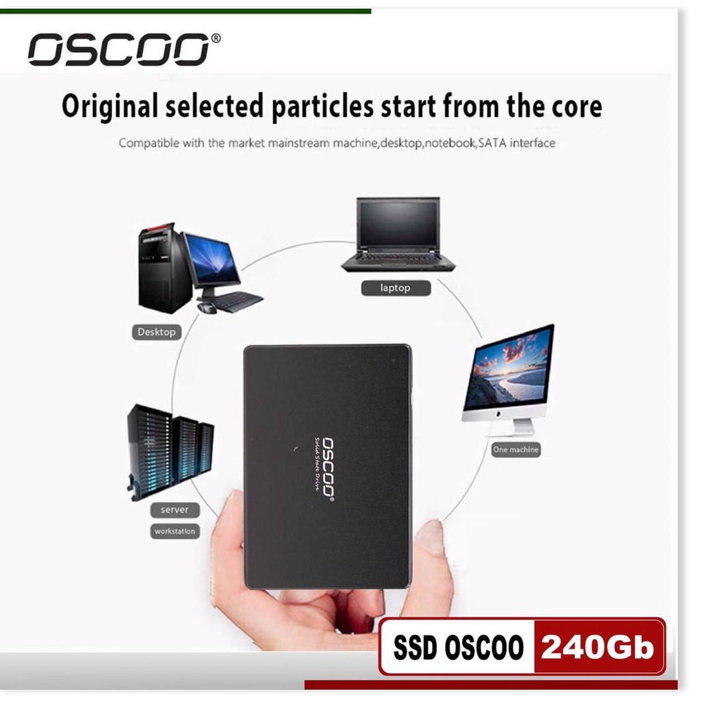 [Mã 154ELSALE2 giảm 7% đơn 300K] Ổ cứng SSD OSCOO 240GB SATA III 2.5-inch - tốc độ đọc 520MB/s (Đen) - MrPhukien