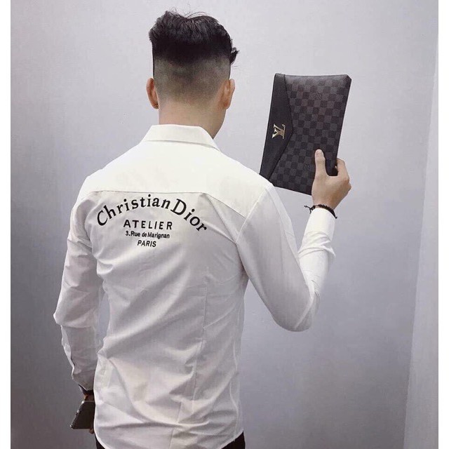 Áo Sơ Mi Trắng Nam Hoạ Tiết Hàng Cao Cấp | BigBuy360 - bigbuy360.vn